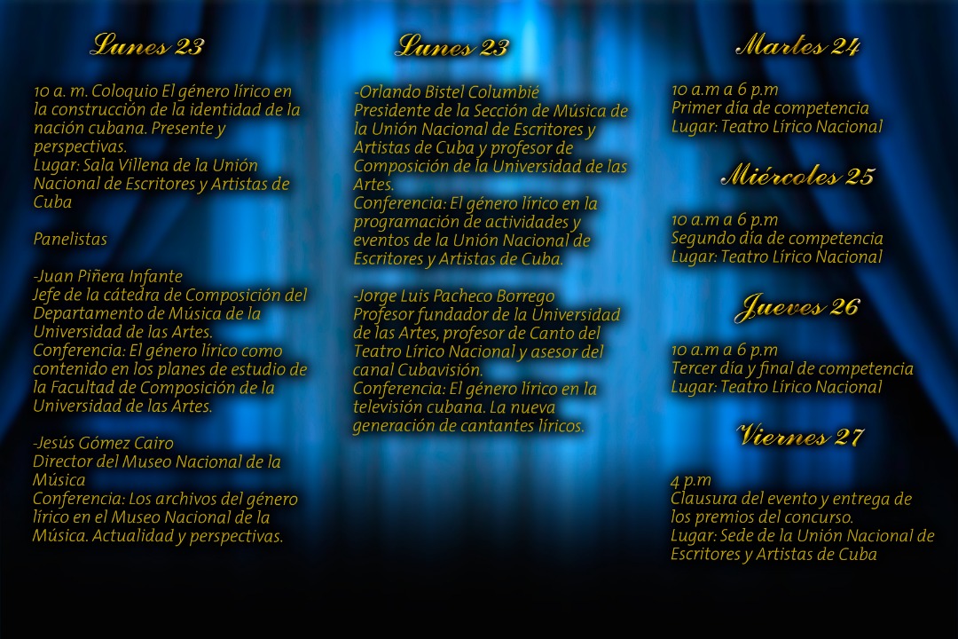 Concurso Festival Lirico Nacional 2022 detalles del evento Concurso Festival Lirico Nacional 2022 detalles del evento