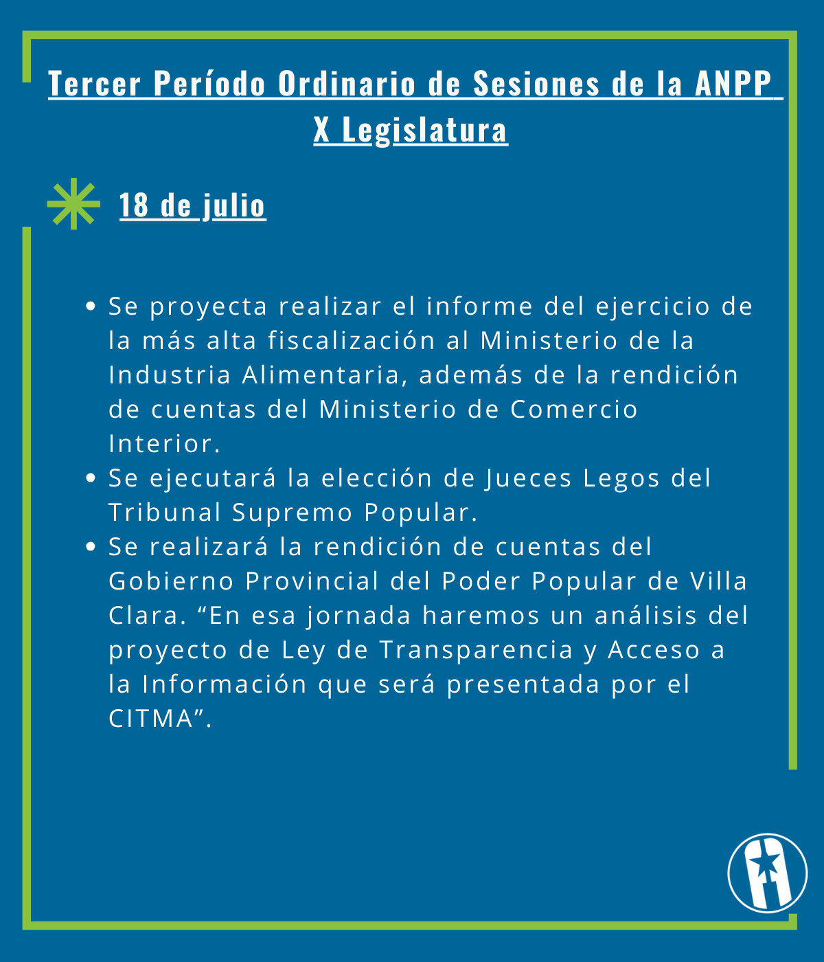 Tercer Período Ordinario de Sesiones de la ANPP Tercer Período Ordinario de Sesiones de la ANPP