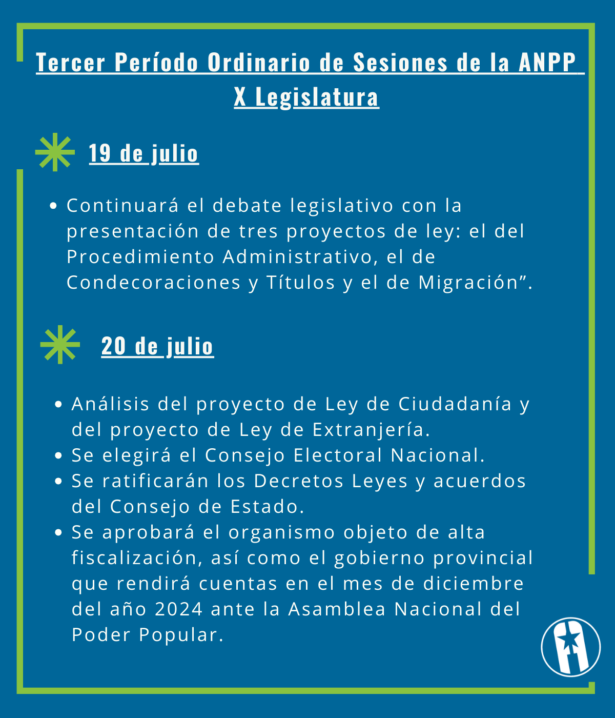 Tercer Período Ordinario de Sesiones de la ANPP Tercer Período Ordinario de Sesiones de la ANPP
