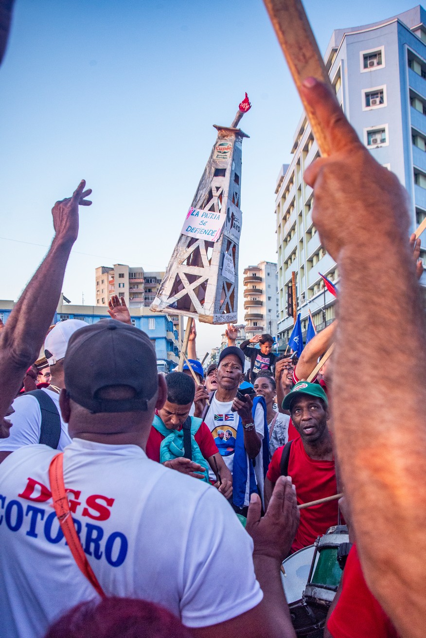 Desfile por el primero de mayo en La Habana